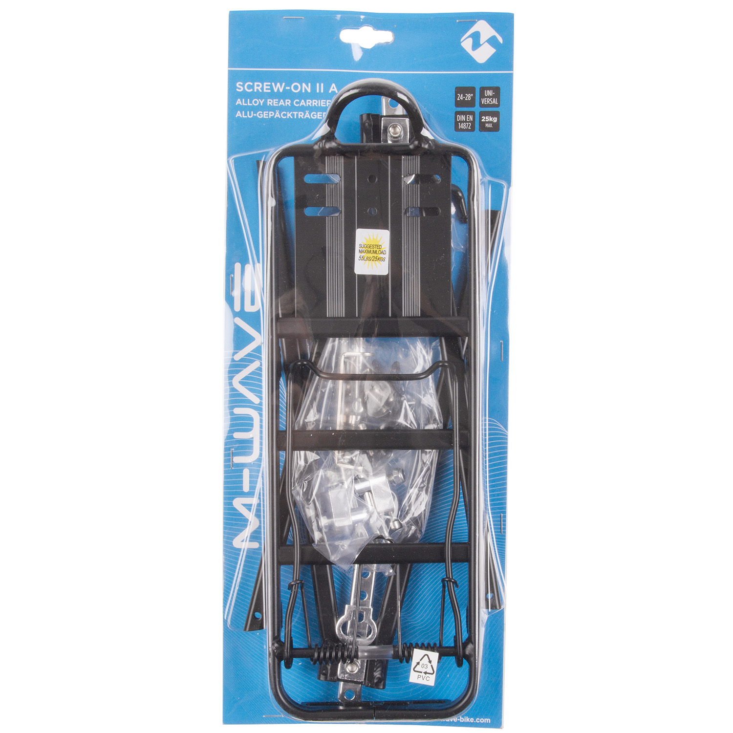 Achterdrager 26/28" M-Wave Screw-On II - zwart