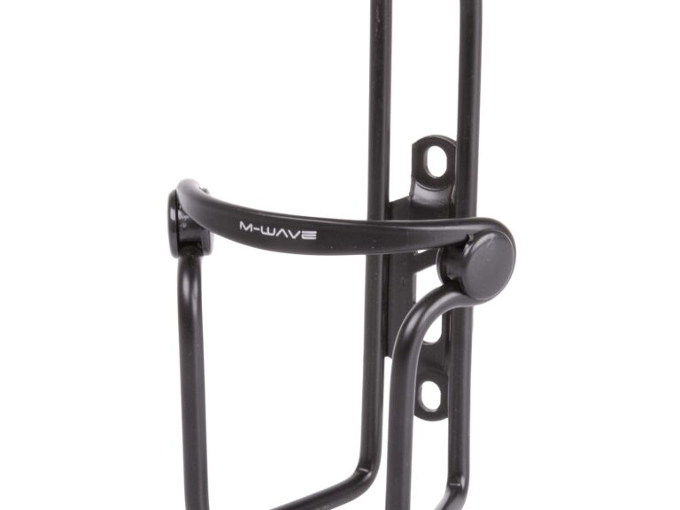 Bidonhouder M-Wave aluminium met PVC klemmen - zwart