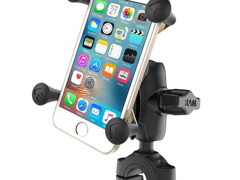 X-grip smartphone stuurmontage RAM Mounts met korte arm tot ø25,4 mm