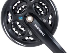 Crankstel 7/8 speed Shimano Altus FC-M311 42/32/22T met kettingrand - zwart