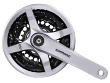 Crankstel 6/7/8 speed Shimano Tourney FC-TY501 met 170mm crankarm 42 x 34 x 24T met kettingscherm - zilver