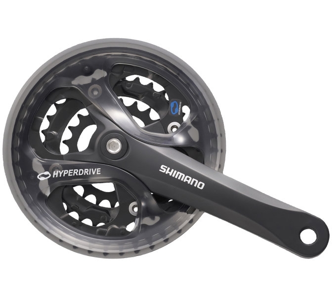 Crankstel 9 speed Shimano Altus FC-M2000 met 175mm crankarm 40 x 30 x 22T met vierkante as - donkergrijs