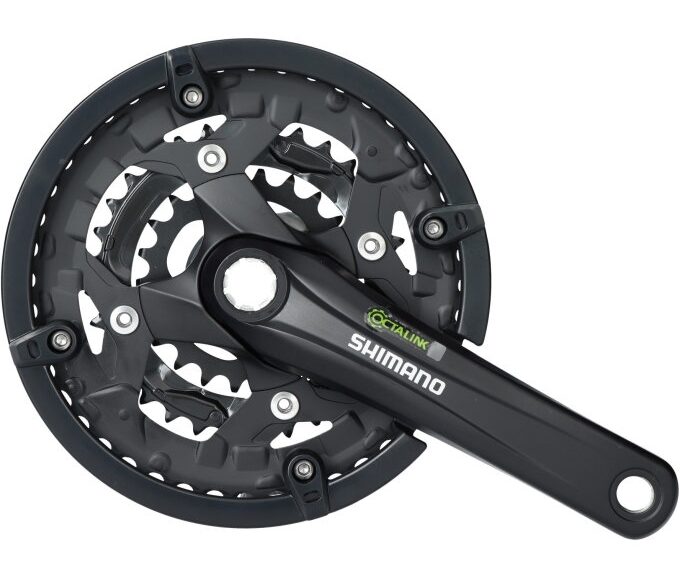 Crankstel 9 speed Shimano Alivio FC-T4010 Octalink met 175mm crankarm 44 x 32 x 22T - zwart