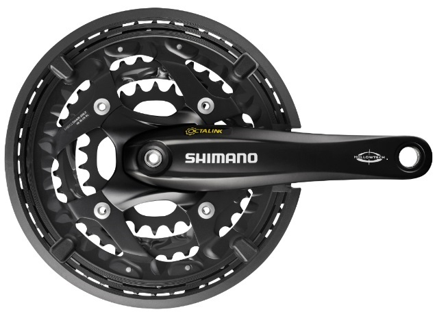 Crankstel 3 x 10 speed Shimano Trekking FC-T521 met 175mm crankarm 48-36-26T Octalink - zwart - Afbeelding 2