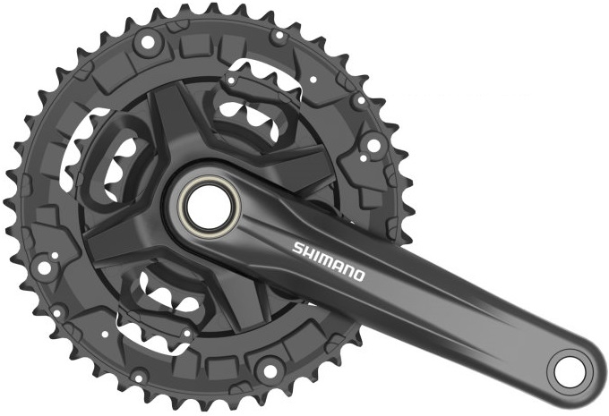 Crankstel 6/7/8 speed Shimano Tourney FC-TY501 met 175mm crankarm 48 x 38 x 28T - zwart
