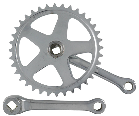Crankstel 36T Vinty 1/8" spieloos 130mm staal - zilver