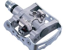 Pedaalset SPD Shimano M324 met plaatje SM-SH56 enkelzijdige binding - zilver