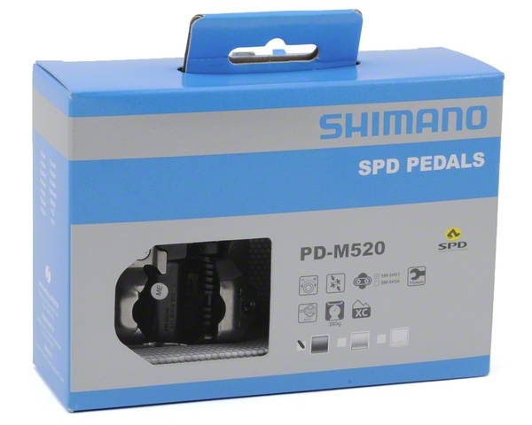 Pedaalset Shimano SPD M520 met schoenplaatjes SM-SH51 - zwart - Afbeelding 3