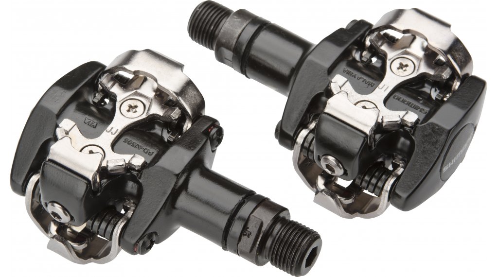 Pedaalset Shimano PD-M505 met plaatjes SM-SH51 - zwart - Afbeelding 2