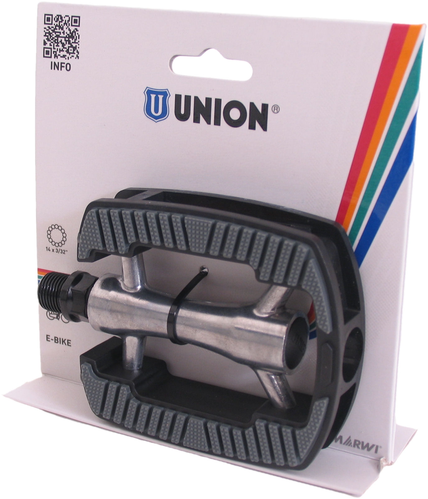 Pedaalset Marwi SP-821 aluminium huis non-slip - zwart / zilver (op kaart) - Afbeelding 2