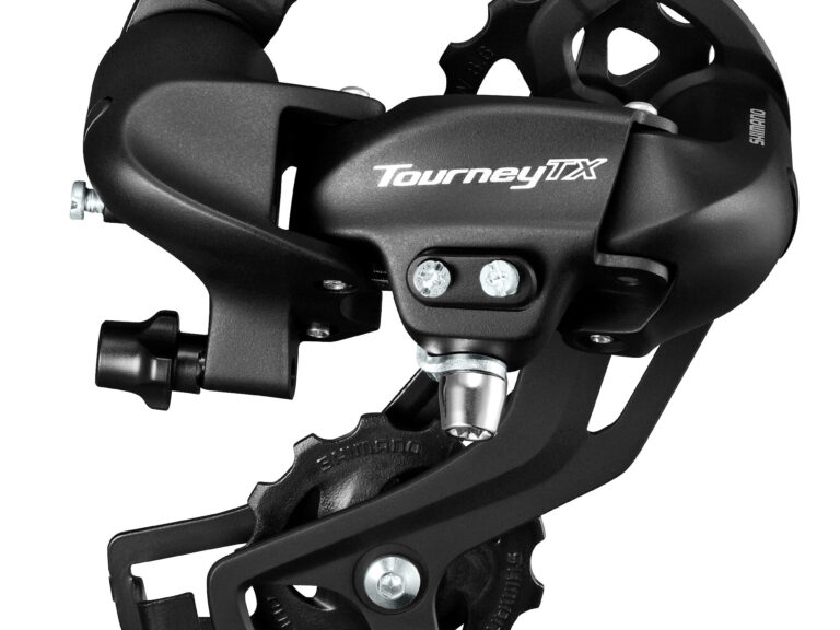 Achterderailleur 7/8-speed Shimano Tourney TX800 met padbevestiging - zwart