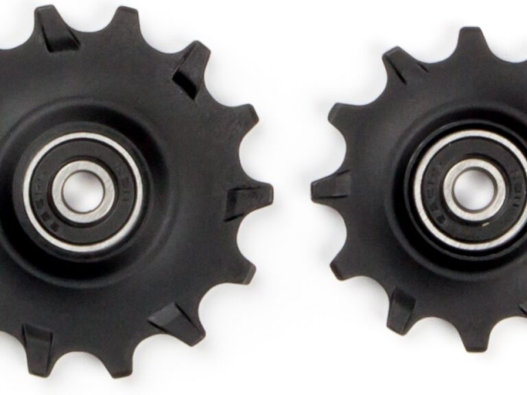Elvedes 2 x 12 and 2 x 14 tooth derailleur pulleys with standard sealed bearings