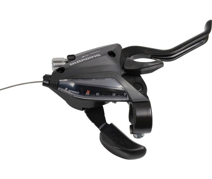 Versteller (rechts) met remhendel 7 speed Shimano ST-EF500 - 2 vingers - zwart (werkplaatsverpakking)