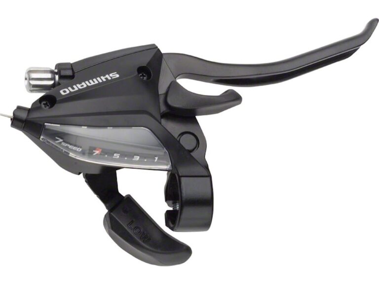 Versteller (rechts) met remhendel 7 speed Shimano ST-EF500-4 - 4 vingers - zwart