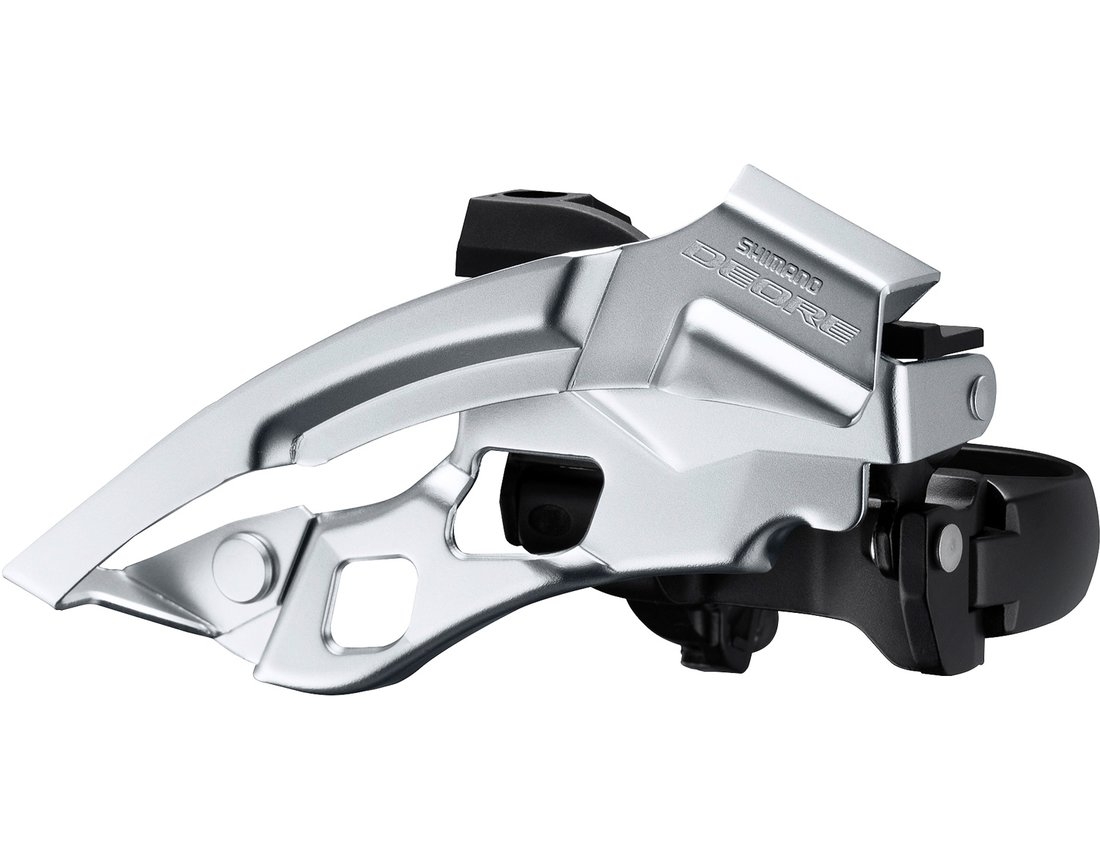 Voorderailleur 3 x 10-speed Shimano Deore FC-T6000 top swing - lage klem 66-69° - 44-48T - Zwart/Zilver - Afbeelding 3