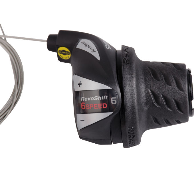 Draaiversteller (rechts) 6 speed Shimano Tourney SL-RS36 - zwart/zilver