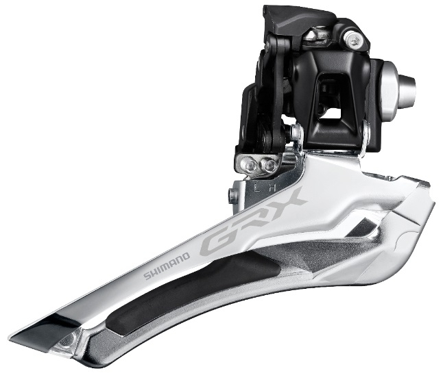 Voorderailleur 2 x 10-speed Shimano GRX FD-R400 down pull - direct mount 46T  - Zwart/Zilver