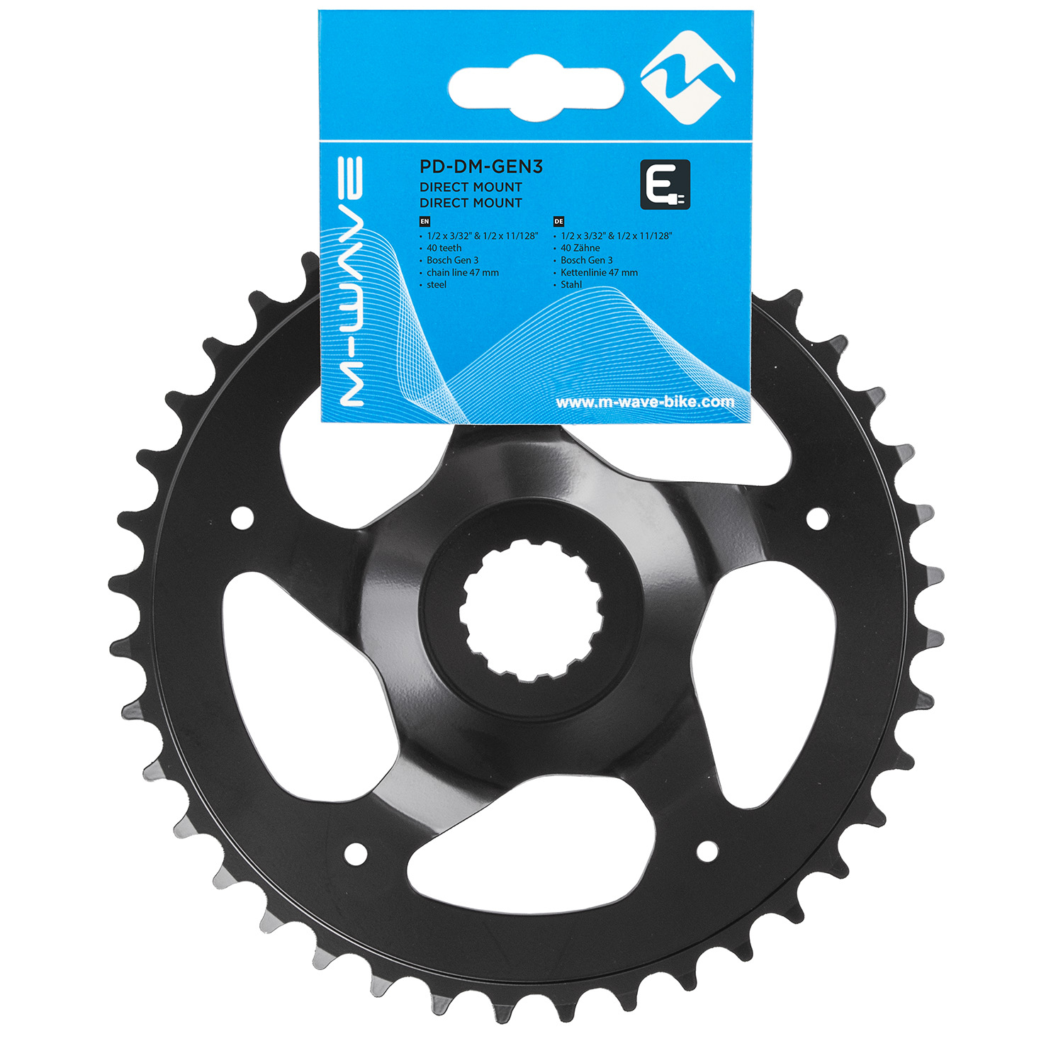 Kettingblad M-Wave E-Bike Bosch-3 42T - zwart - Afbeelding 2