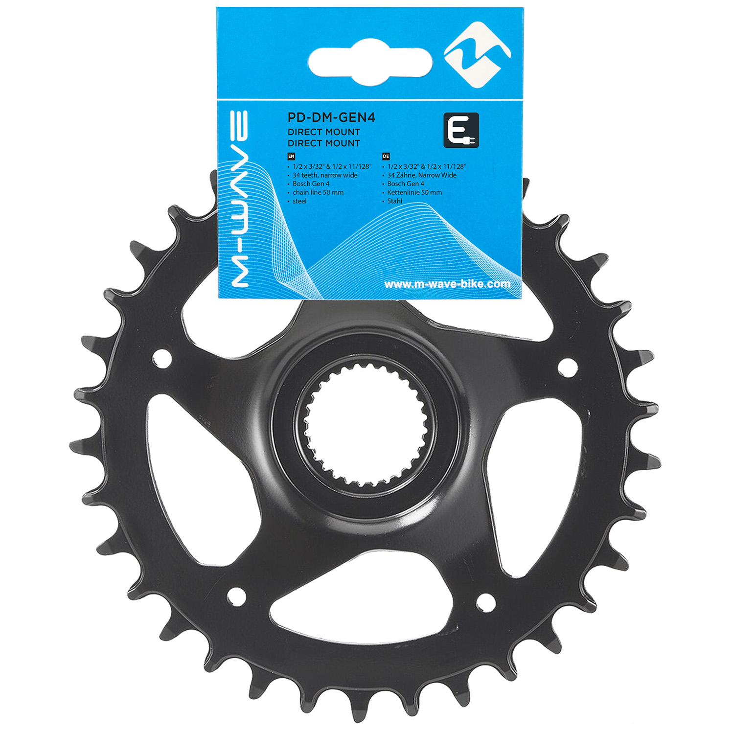 Kettingblad M-Wave E-Bike Bosch-4 34T - zwart - Afbeelding 2