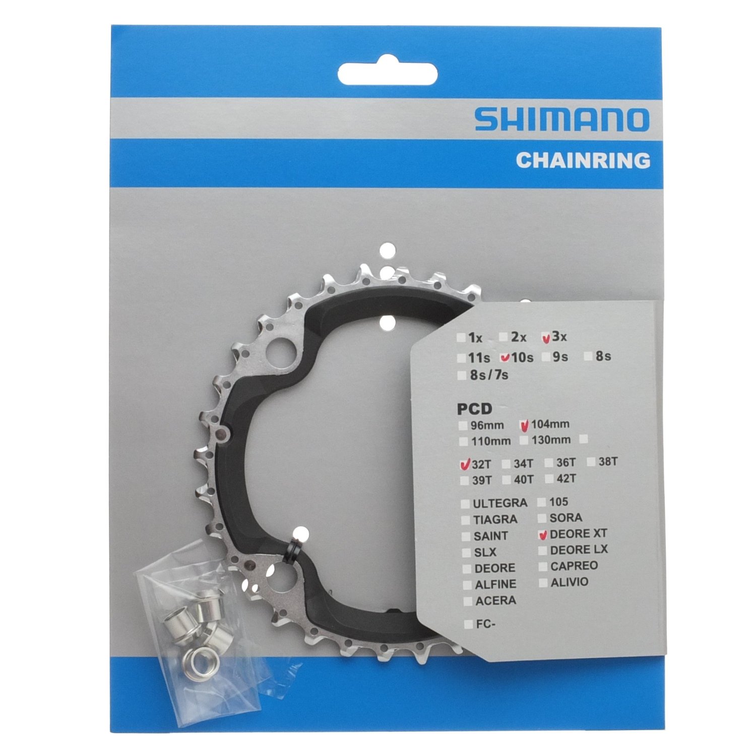 Kettingblad 32T Shimano Deore XT FC-M780/M770 B-Type - Afbeelding 2