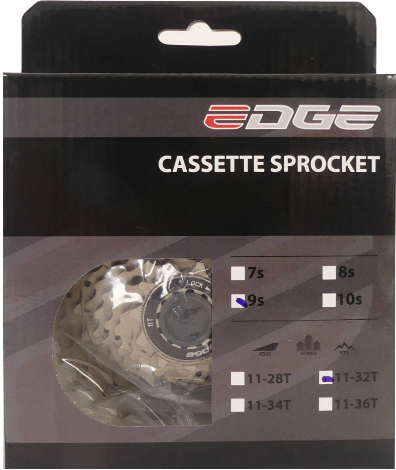 Cassette 9 speed Edge CS-M5009 11- 28T - zilver - Afbeelding 2