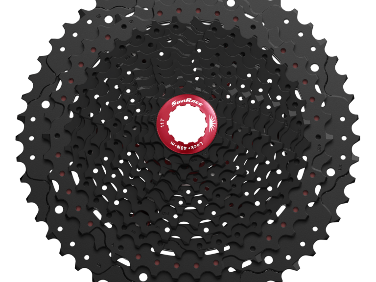 Cassette 11 speed Sunrace CSMX80 11-50T - zwart/rood