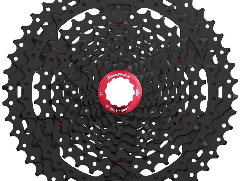 Cassette 10 speed Sunrace CS-MX3  11-46T - zwart/rood