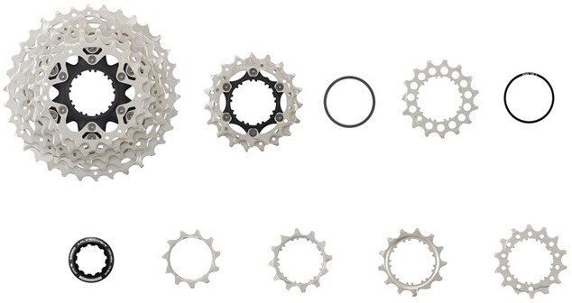 Cassette 12 speed Shimano Ultegra CS-R8100 11-34T - zilver