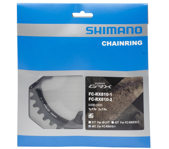 Kettingblad 40T Shimano GRX FC-RX810 1x11 speed - zwart - Afbeelding 2