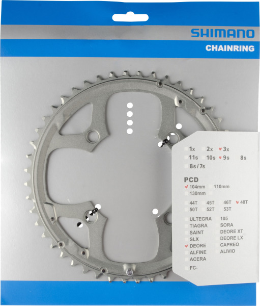 Kettingblad 48T Shimano Deore FC-M510-SK - Zilver - Afbeelding 2