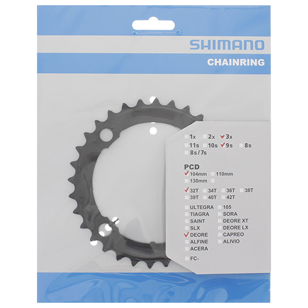 Kettingblad 32T Shimano Deore FC-M590 - zwart - Afbeelding 2
