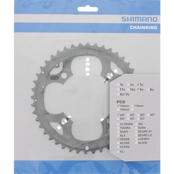 Kettingblad 44T Shimano Deore FC-M590 kettingrand - zilver - Afbeelding 2