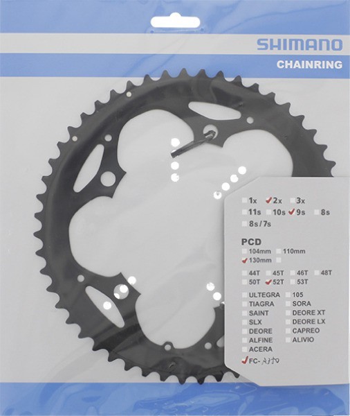 Kettingblad 52T Shimano 105 FC-5700 - zwart - Afbeelding 2