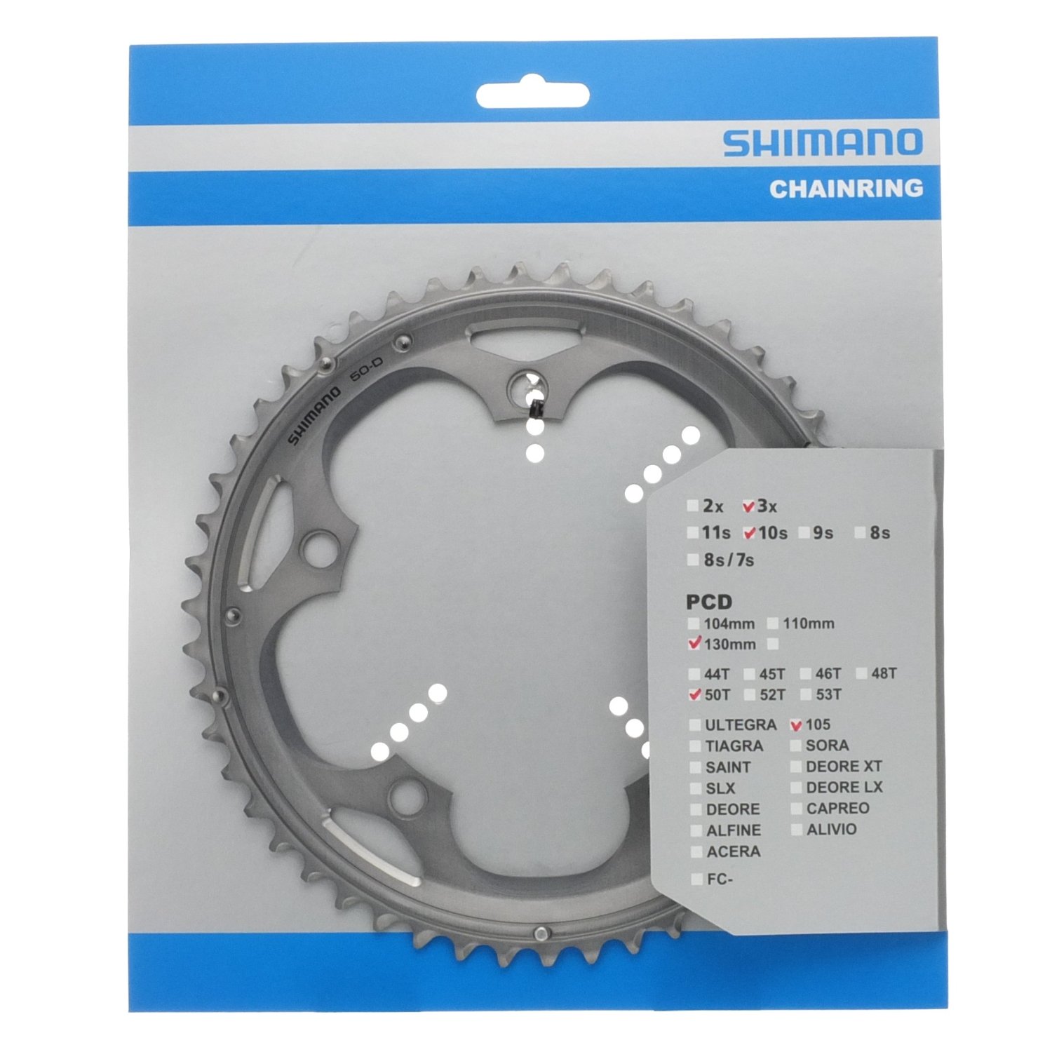 Kettingblad 50T Shimano 105 FC-5703 - zilver - Afbeelding 2