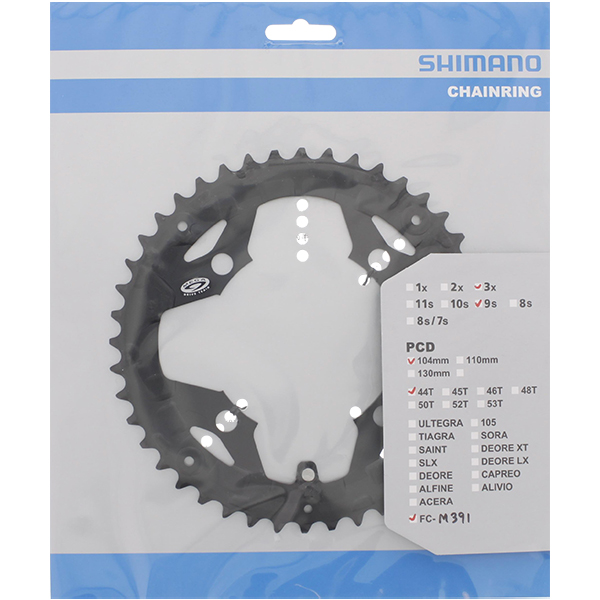 Kettingblad 44T Shimano Acera FC-M391/M430 - zwart - Afbeelding 2
