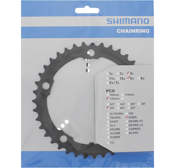Kettingblad 39T Shimano Sora FC-3503 39T-D - Zwart