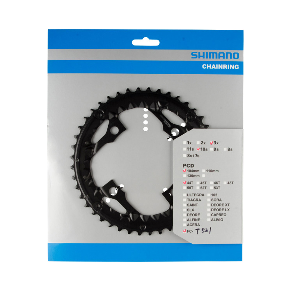 Kettingblad 44T Shimano FC-T521 44T-AE Non Series - kettingrand - zwart - Afbeelding 2