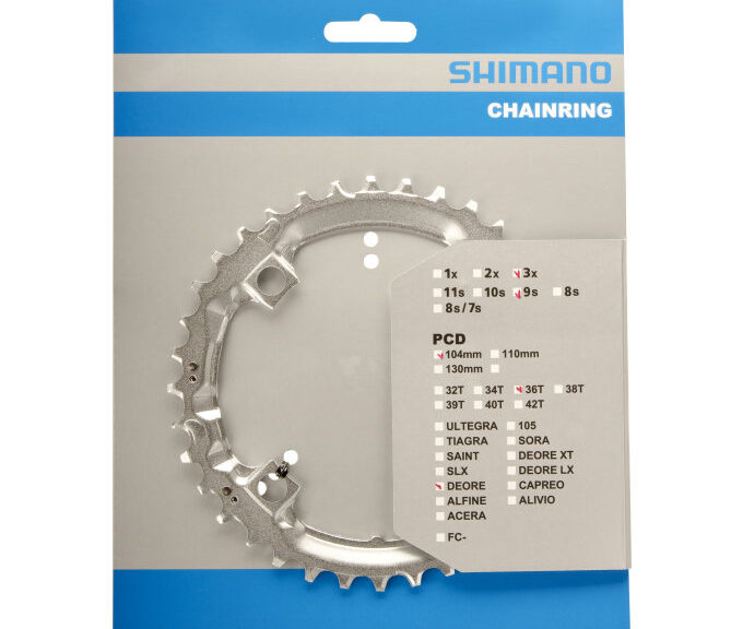 Kettingblad 36T Shimano Deore FC-M510 - zilver