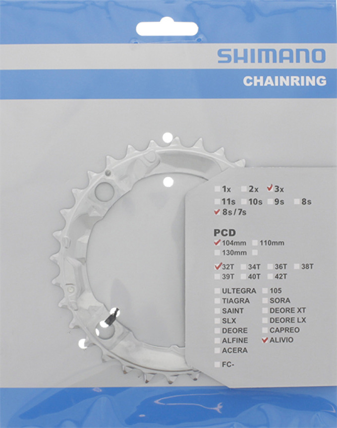 Kettingblad 32T Shimano Alivio FC-M415 - zilver - Afbeelding 2