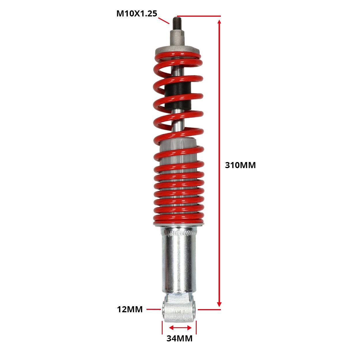 Schokbreker Piaggio Origineel Voorvork Euro-2/3 Rood Primavera 125 4t, Sprint 125 4t, Primavera, Sprint 1c000843r - Afbeelding 5