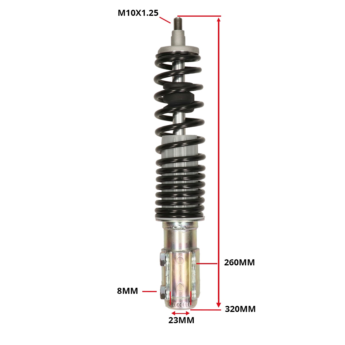 Schokbreker Piaggio Origineel Voorvork Euro-4/5 Voor Zwart Elettrica, Primavera, Sprint 1c004068r - Afbeelding 4