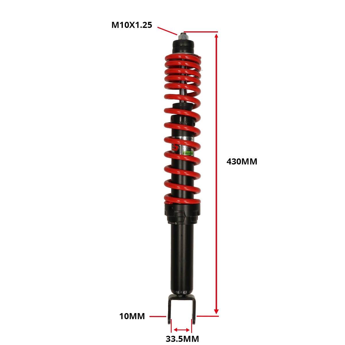 Schokbreker Yss Hybrid Dtg Achter 395mm Zwart Primavera, Sprint Ob222-395p-02-85 - Afbeelding 5