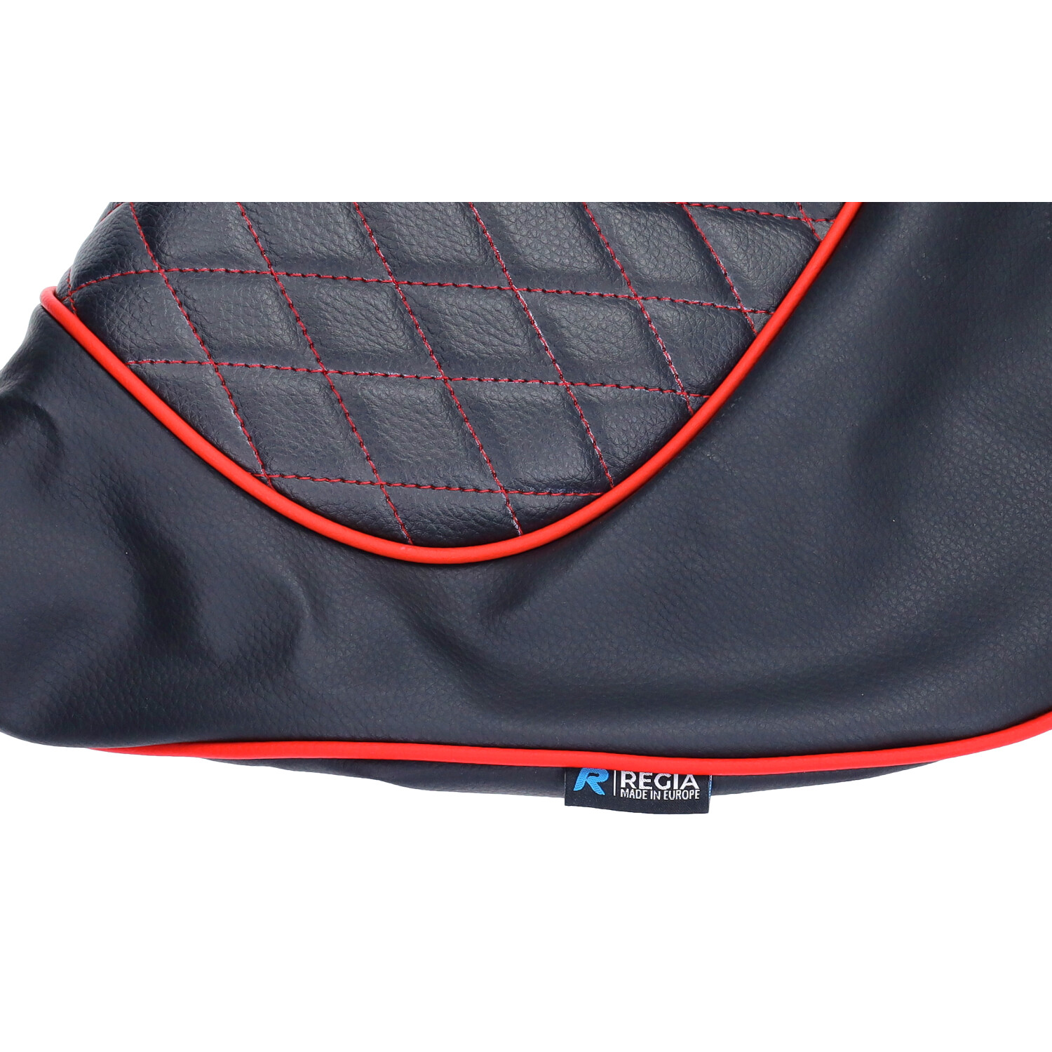 Buddydek Regia Piaggio Chesterfield Zwart Met Rode Bies Zip2006 4t - Afbeelding 2
