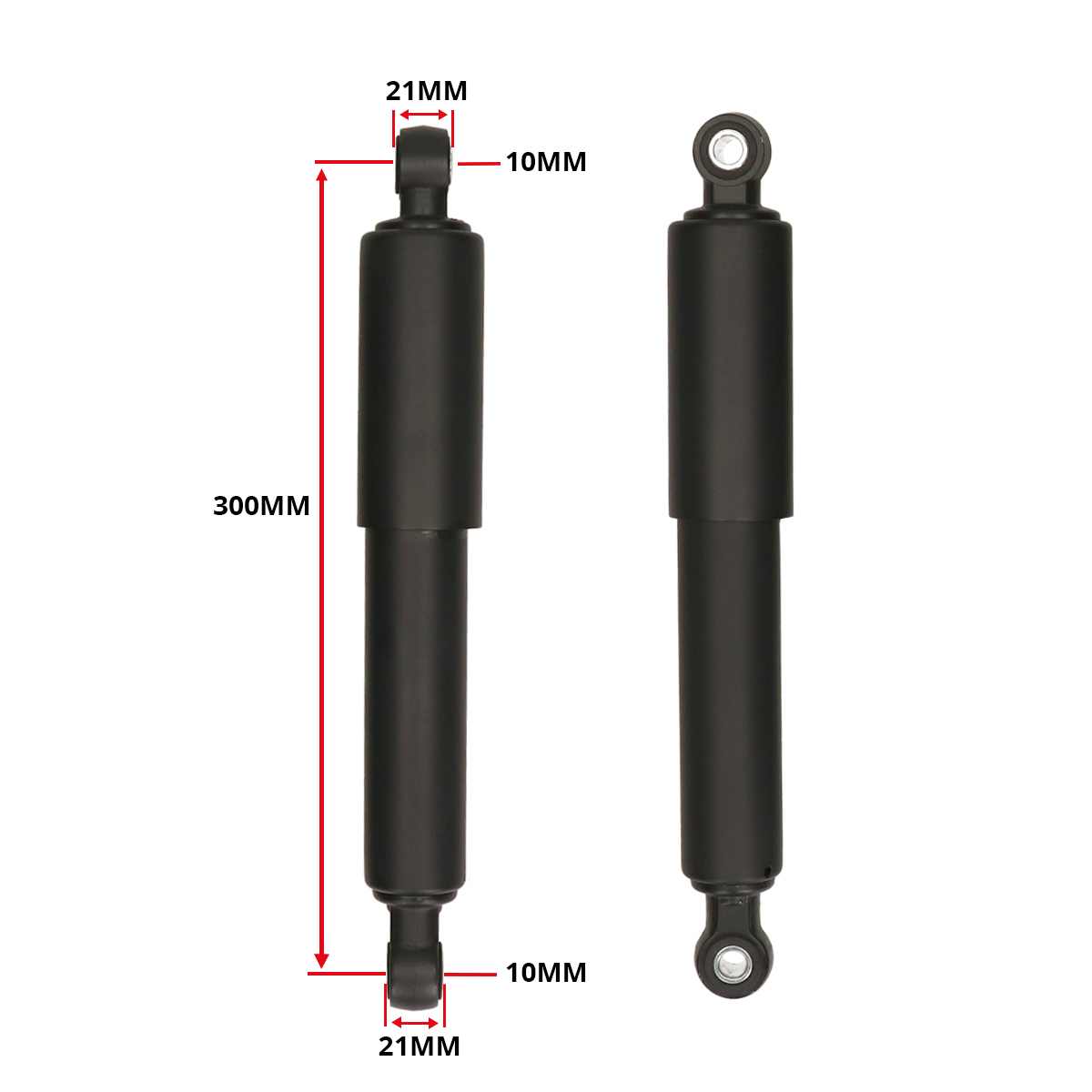 Schokbrekerset Dmp Custom 300mm Zwart Mat Camino, Citta, Tomos, Puch Maxi - Afbeelding 5