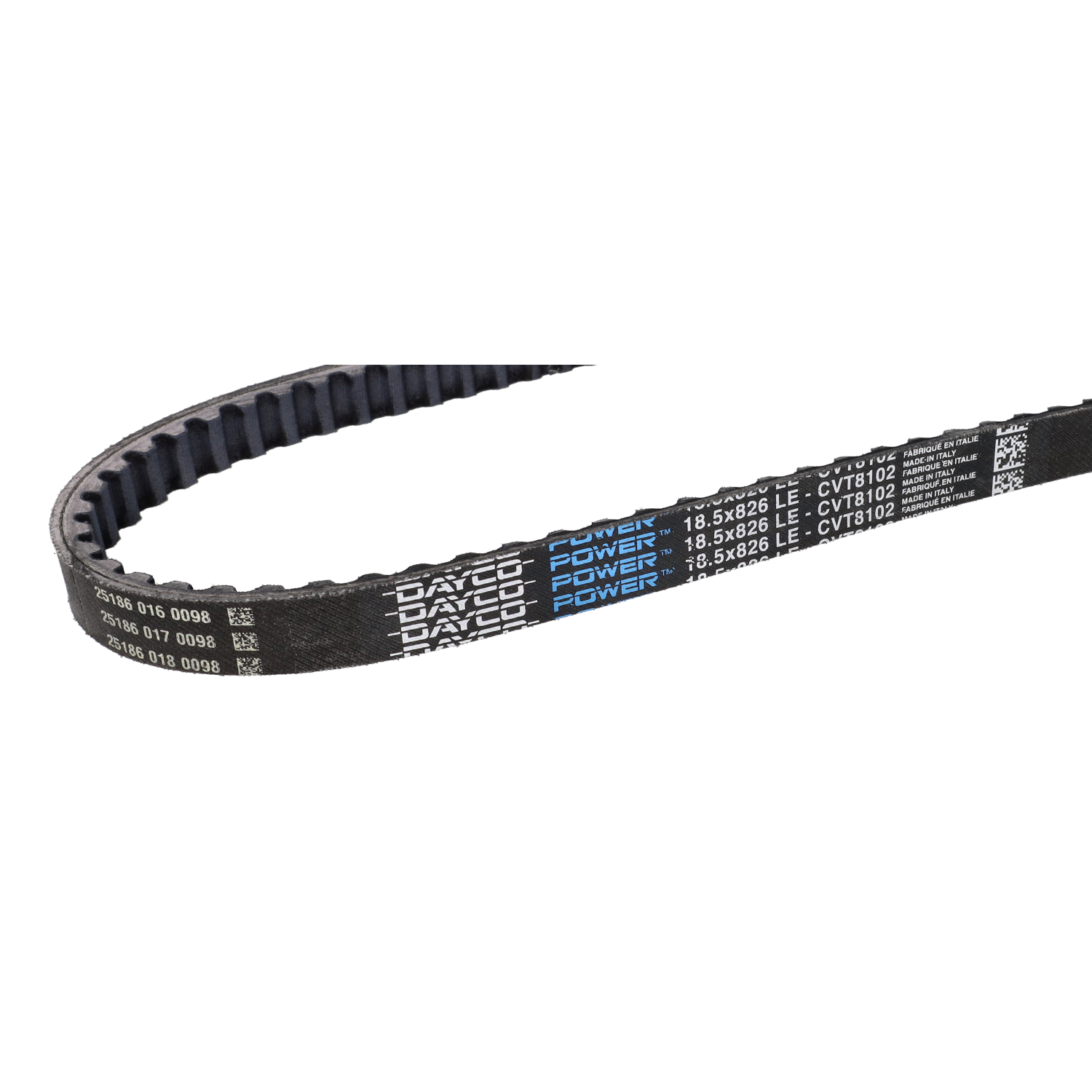 V-snaar Dayco/pirelli 826x18.5 12inch Typhoon, Dna, Fly 2t, Liberty 2t 8102 - Afbeelding 3
