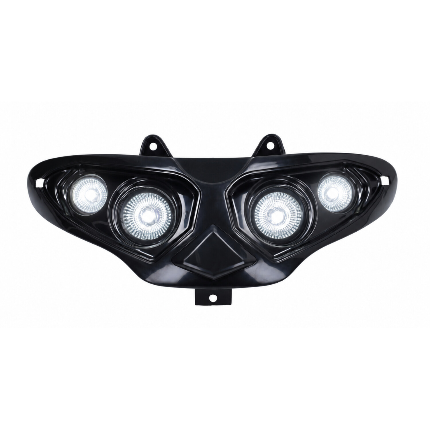 Koplampunit Halogeen 4 Lampen Zwart Gilera Runner 50/125/180 - Afbeelding 4