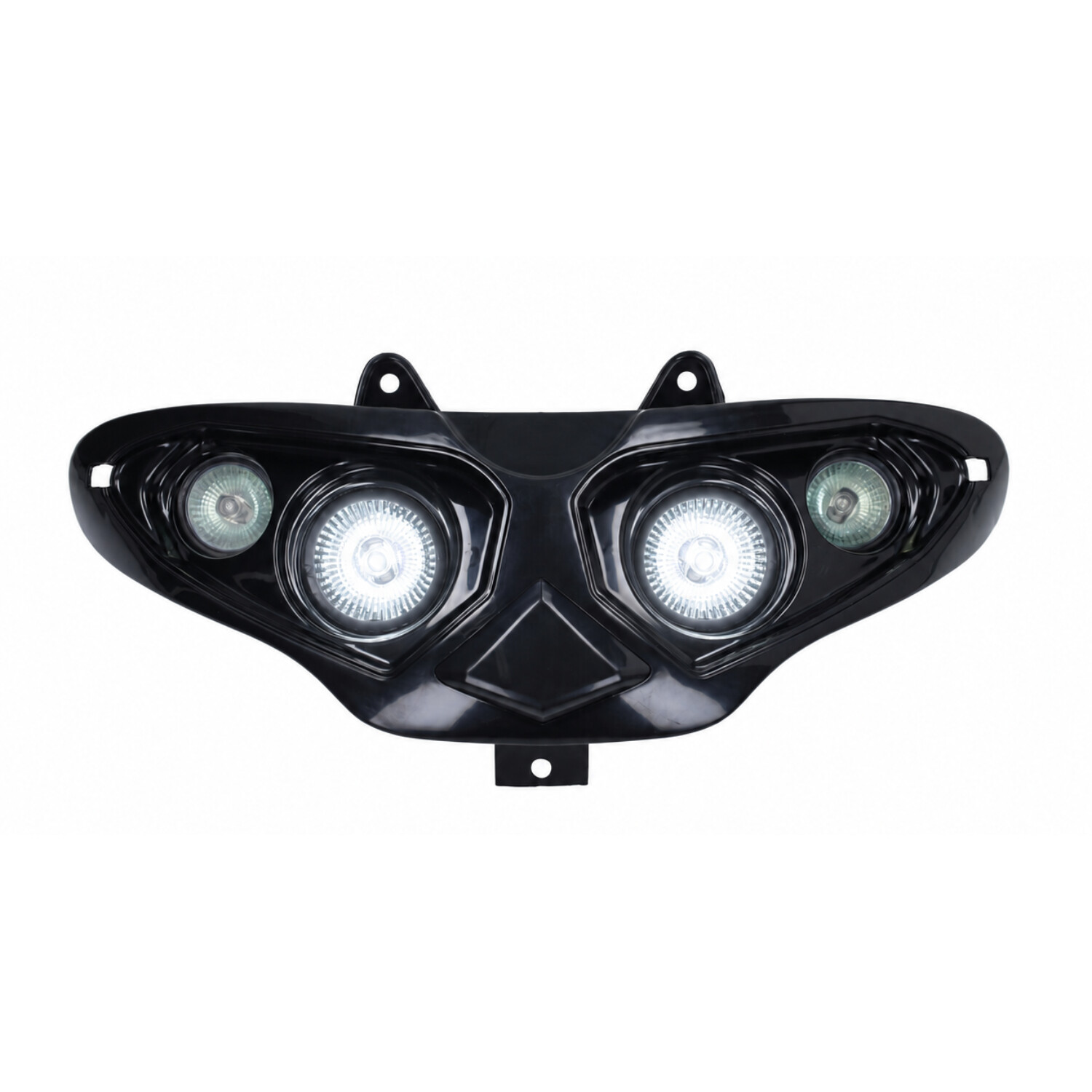 Koplampunit Halogeen 4 Lampen Zwart Gilera Runner 50/125/180 - Afbeelding 3