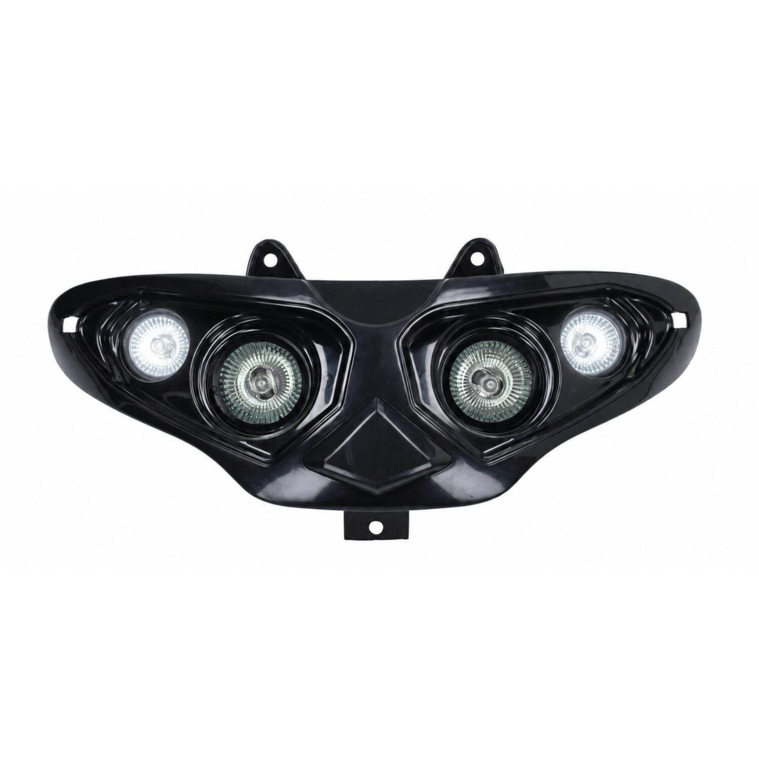 Koplampunit Halogeen 4 Lampen Zwart Gilera Runner 50/125/180 - Afbeelding 2