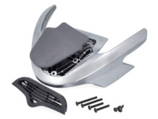 Achterspoiler compleet (+ rooster + afdekkapje) SP pro zilver Gilera Runner 50/125/180