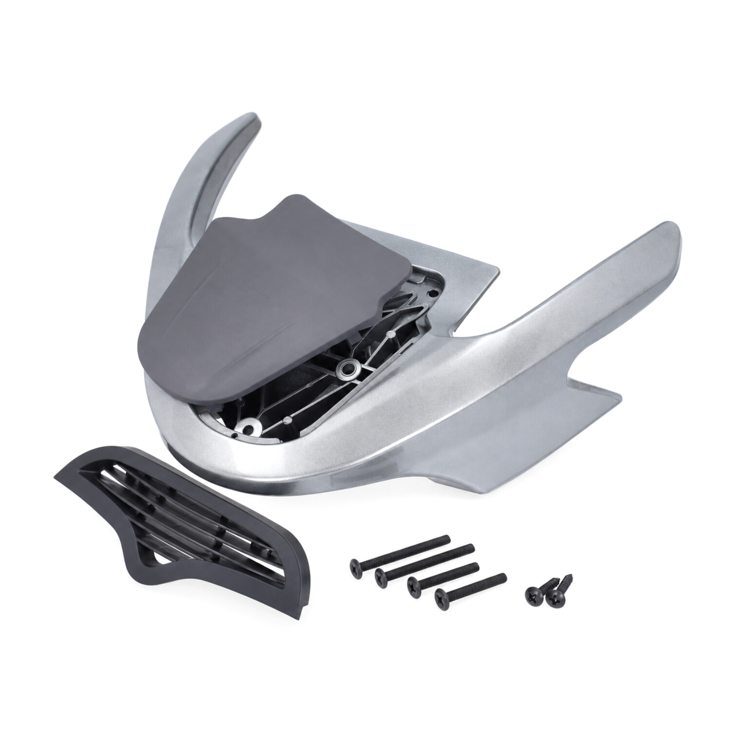Achterspoiler compleet (+ rooster + afdekkapje) SP pro zilver Gilera Runner 50/125/180